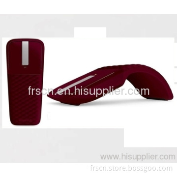 Charming Red 2.4g Folding Touch Design Wireless Micro Arc Touch Mouse 
